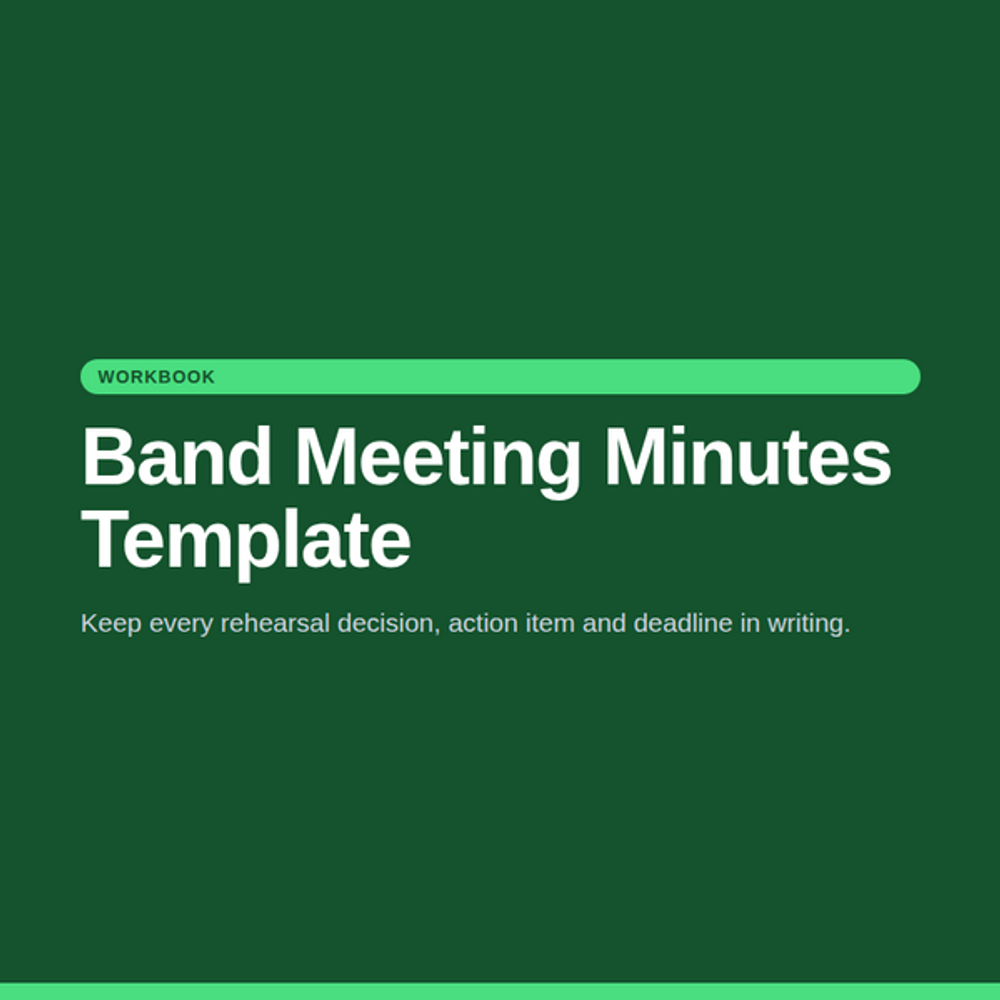 Band Meeting Minutes Template