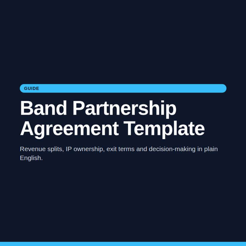 Band Partnership Agreement Template