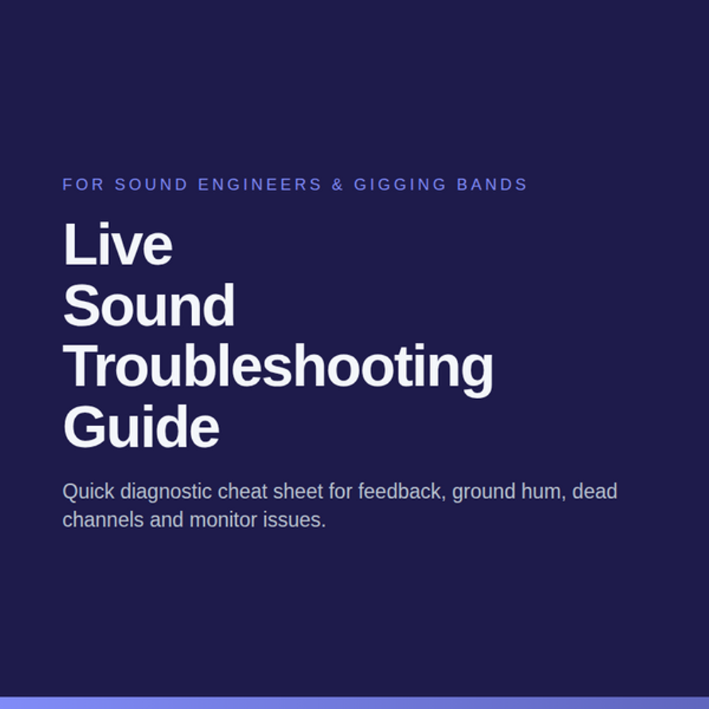 Live Sound Troubleshooting Guide