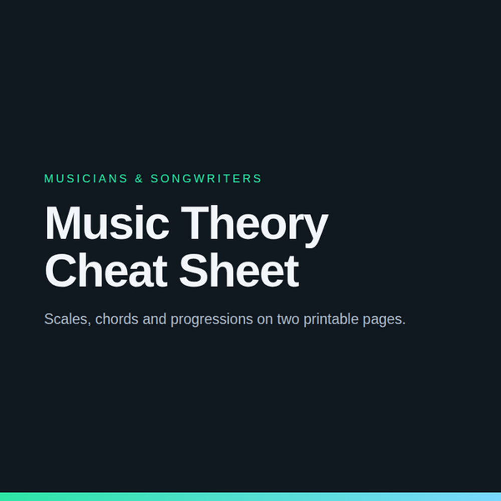 Music Theory Cheat Sheet